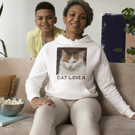 Anpassad kattälskare Vit Brun Text Söt Husdjur Fot T Shirt