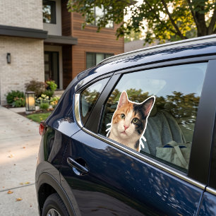 Anpassad Kattfoto-dekal – Personlig Kattdekal Klistermärken