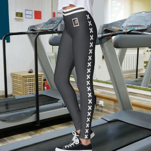Anpassad kaviar-mönster neutral text för husdjursf leggings