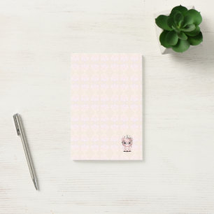 Anpassad Kawaii Enhörning Björn Ansikte Blommig Gl Post-it Block