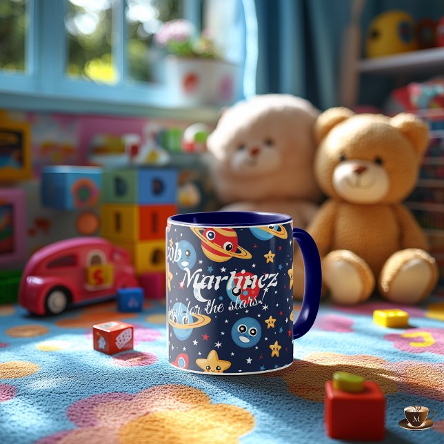 Anpassad Kawaii Rymdäventyrs Mugg för Barn (Skapare uppladdad)