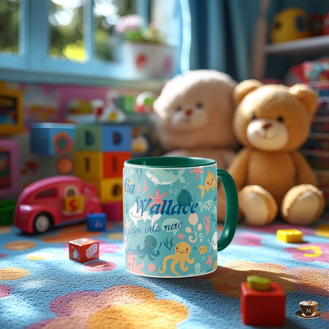 Anpassad Kawaii Undervattensäventyrs Mugg för Barn (Skapare uppladdad)