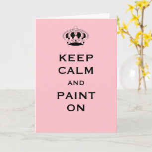 Anpassad, Keep Calm Rosa Välkomstkort Kort