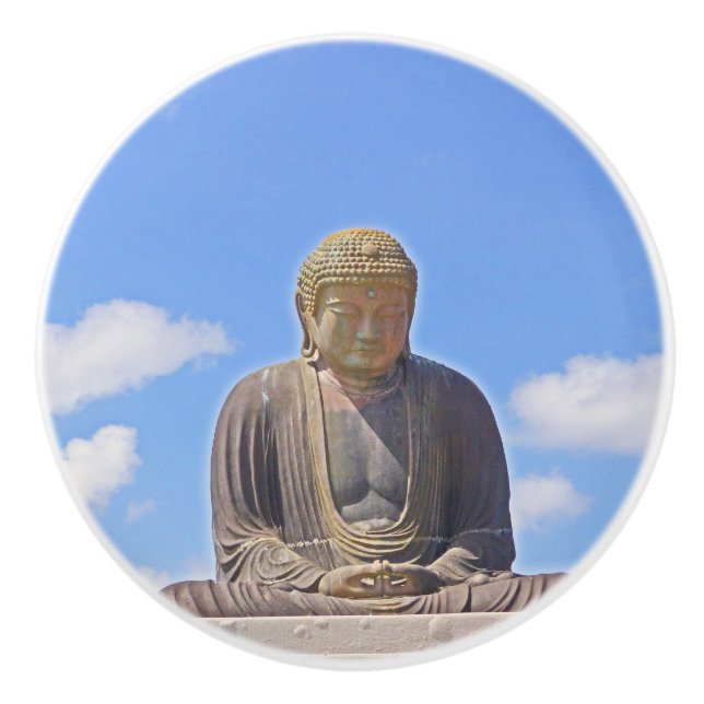 anpassad keramisk knapp/ "BUDDHA" Knopp (Framsidan)