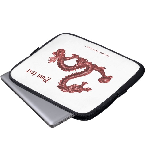 Anpassad kinesisk draknamn Fantasy Design Laptop Sleeve (Framre botten)