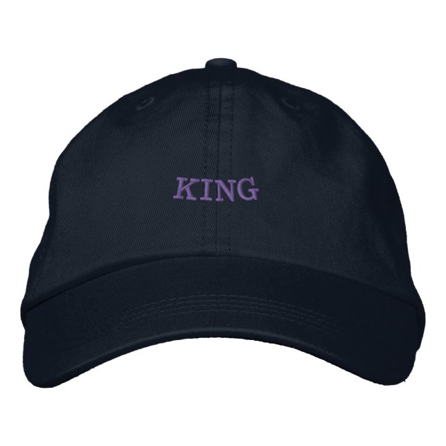 Anpassad KING-text Kraftfull och självsäker utseen Broderad Keps (Framsida)