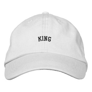 Anpassad KING-text Tryckt Personlig Vit Keps