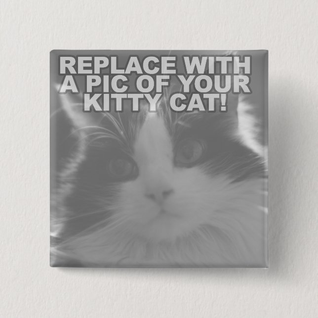 Anpassad Kitty Katt Knapp (Framsida)