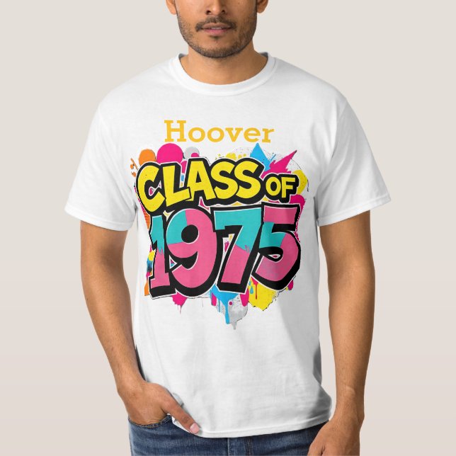 Anpassad klass 1975 t shirt (Framsida)