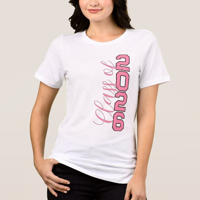 Anpassad Klass 2026 Studentexamen T-Shirt (Framsida)