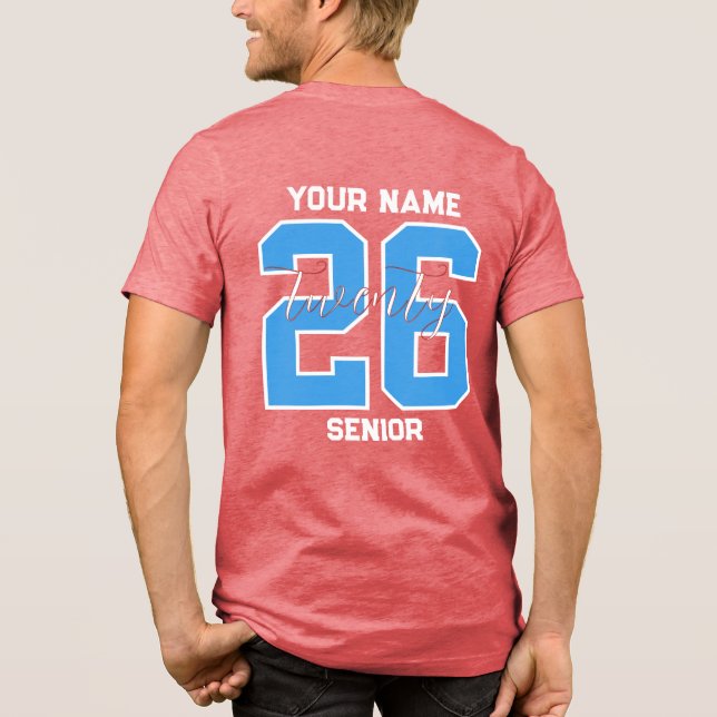 Anpassad Klass 2026 Studentexamen T-Shirt Tri (Baksida)
