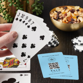 Anpassad Klassisk Företagslogotyp & QR-kod Casinokort