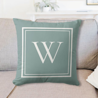 Anpassad Klassisk Monogram Initial Bokstav Kudde