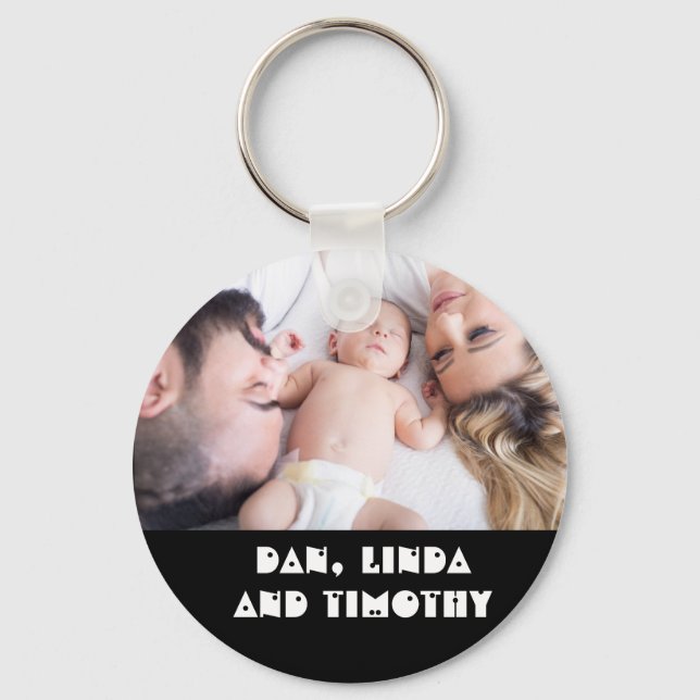 Anpassad knappnyckelkedja nyckelring (Framsida)