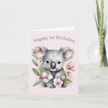 Anpassad Koala Björn Födelsedags Kort