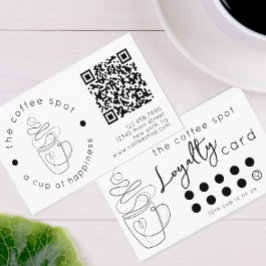 Anpassad Koffebutik Lägg Till Din Logotyp Modernt  Visitkort