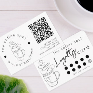 Anpassad Koffebutik Lägg Till Din Logotyp Modernt  Visitkort