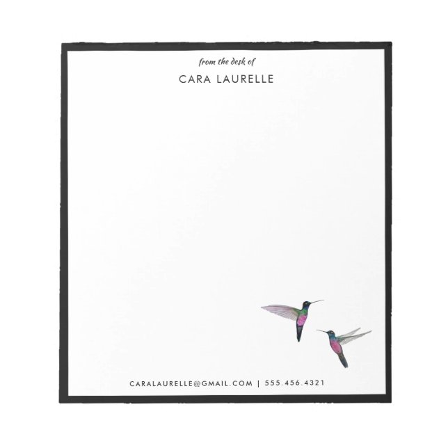 Anpassad kolibri  anteckningsblock (Framsida)