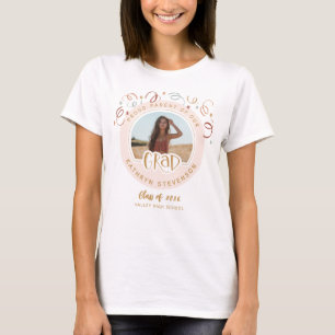 Anpassad Konfetti Foto Stolt Förälder Klass 2026 T Shirt