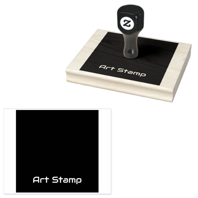 Anpassad konststämpel fyrkantig ram logotyp tryckt stämpel (Stämplad)