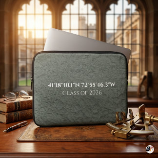 Anpassad Koordinatklass 2026 Minimalistisk Laptop Fodral