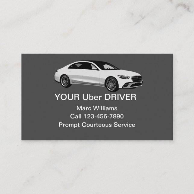 Anpassad körkortskort för Uber-förare Visitkort (Framsida)