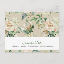 Anpassad krämrosa akvarellmönster meddelande vykort