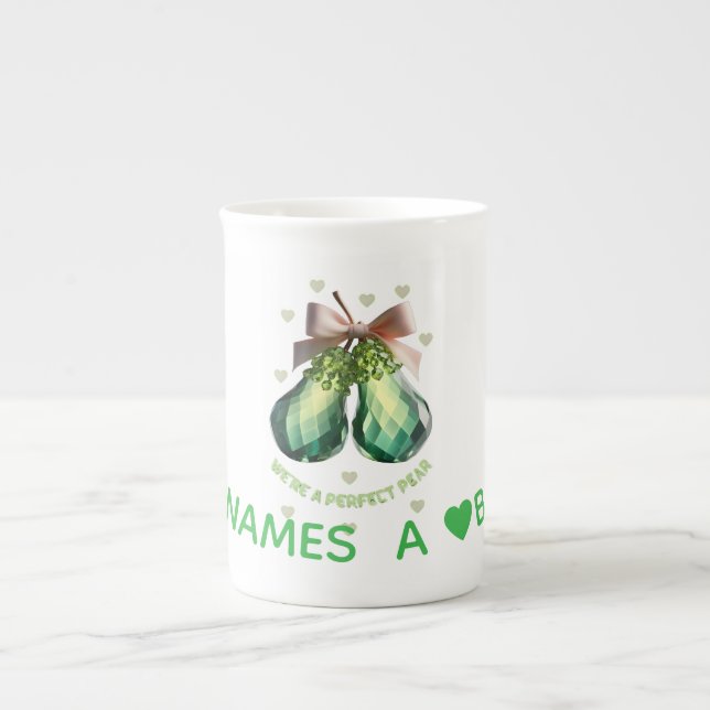 Anpassad kristallvalentinsk present Kina-mugg Benporslin Mugg (Framsidan)