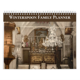 Anpassad kristen familjeskrift 12-månaders planera kalender