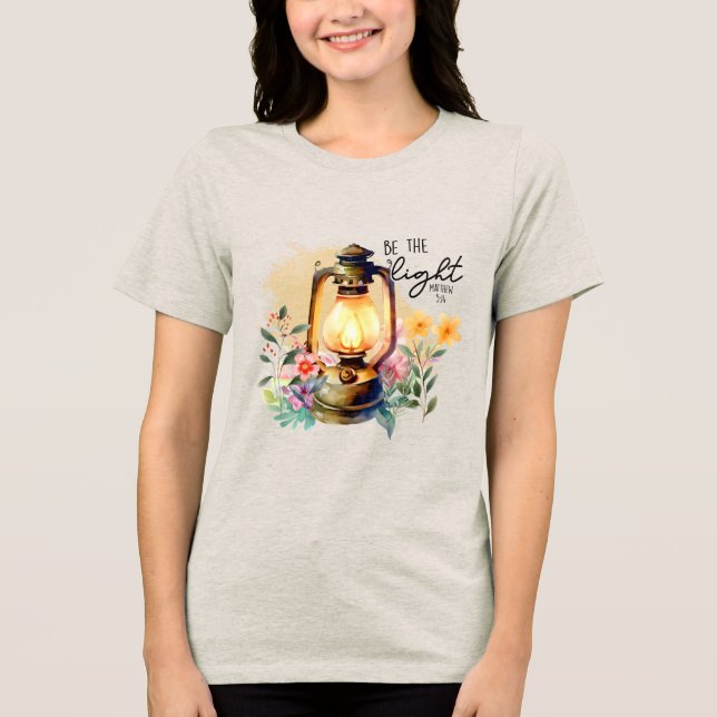 Anpassad kristen Var Ljuset T Shirt (Framsida)
