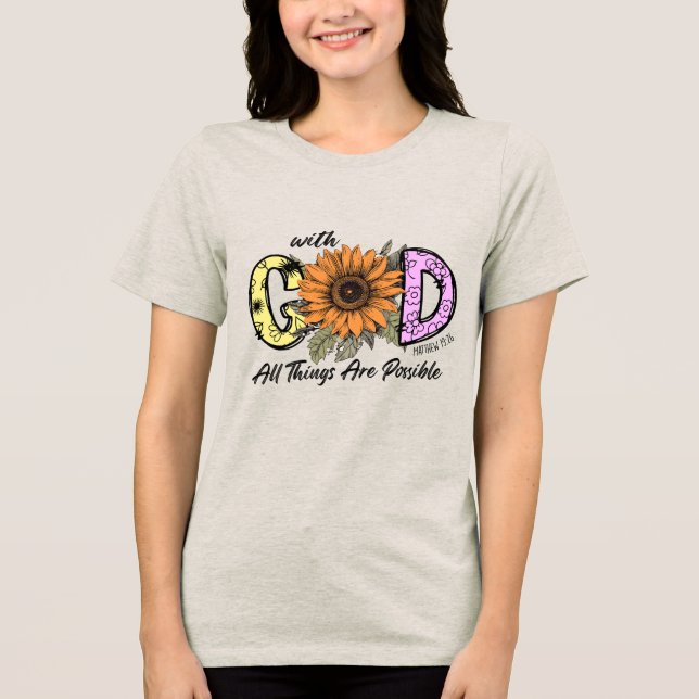Anpassad Kristet Allt är Möjligt T Shirt (Framsida)