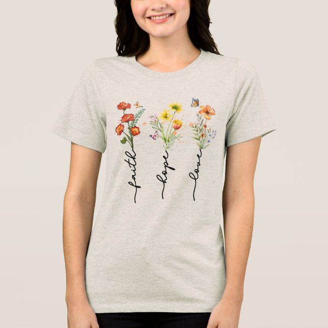 Anpassad Kristet Hopp Tro Kärlek T Shirt (Framsida)