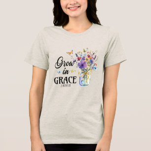 Anpassad Kristi Växa i Nåde T Shirt
