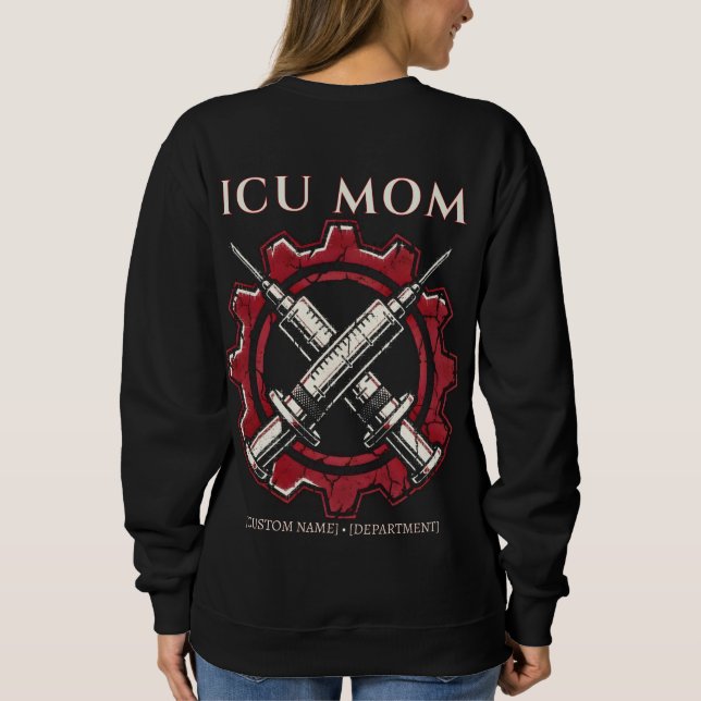 Anpassad kritiskvårdssjuksköterska Mamma Taktisk s T Shirt (Baksida)