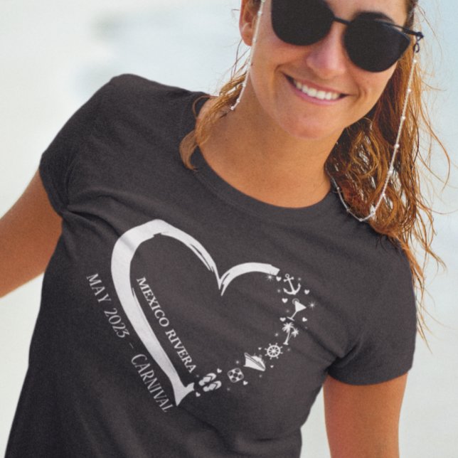 Anpassad kryssning i Älskare Heart-emblemation T Shirt (Skapare uppladdad)