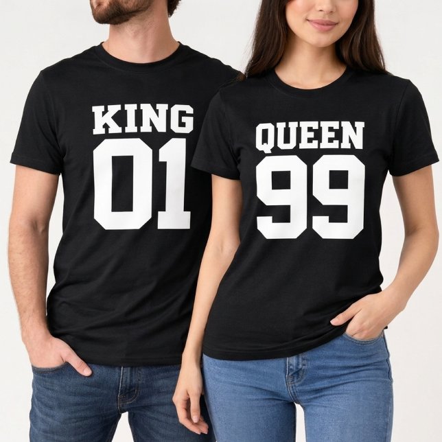 Anpassad kung-drottning matchande tröja  T-shirt (Skapare uppladdad)