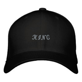 Anpassad Kung Text Basic Flexfit Ull Svart Färg Broderad Keps