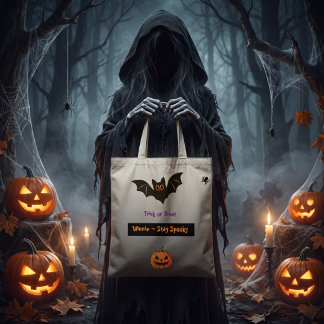 Anpassad Kuslig Paw Halloween Boo Besättning Tygkasse