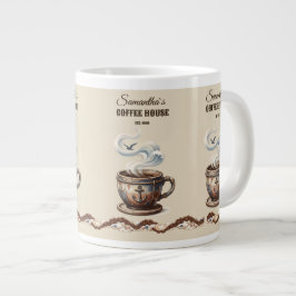 Anpassad kustcafé-varumärkning  jumbo mugg