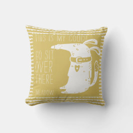 Anpassad kute Rolig hund Guld Kudde