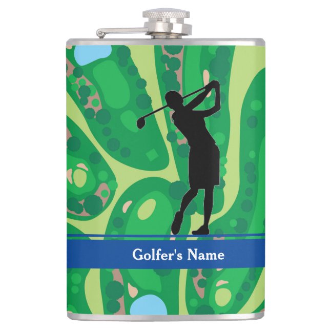 Anpassad kvinnas golfbanemat fickplunta (Framsidan)