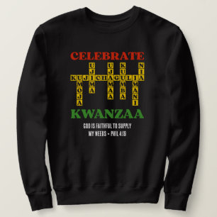 Anpassad KWANZAA-firande Pussel Lång Ärmad Tröja