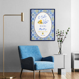 Anpassad La Dolce Vita Nygift Kustboende Hem Poster