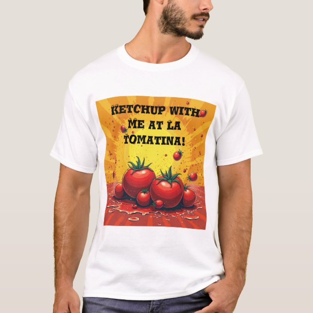 Anpassad La Tomatina T-Shirt - Personlig Fest (Framsida)