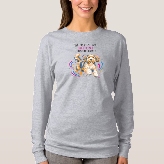 Anpassad Labradoodle T Shirt (Framsida)