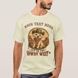 Anpassad Labrador Cowboy Hund Mamma Pappa T Shirt