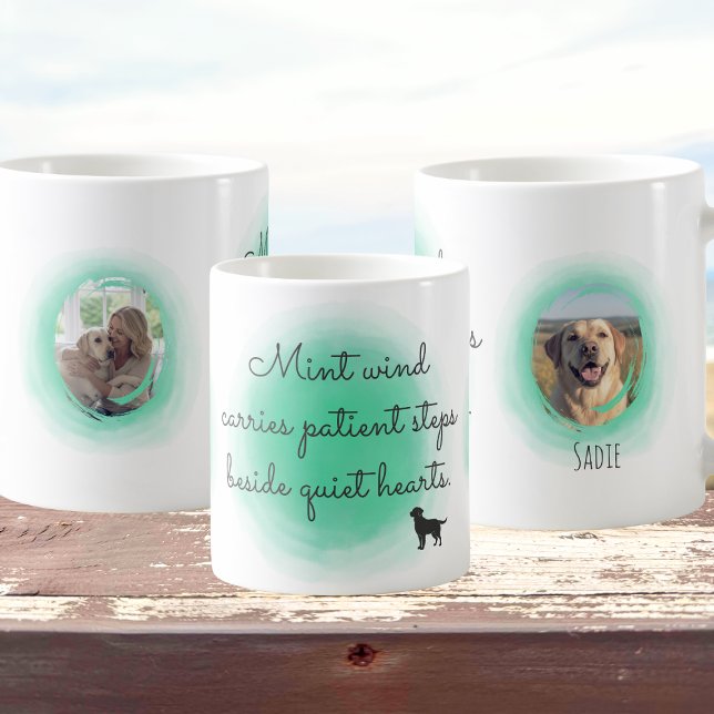 Anpassad Labrador Retriever i mintgrön akvarell Kaffemugg (Skapare uppladdad)