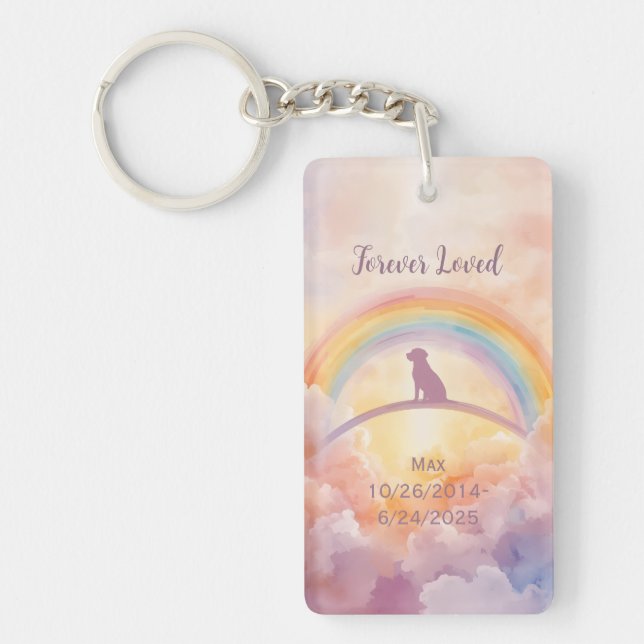 Anpassad Labrador Retriever Nyckelring för Husdjur (Framsidan)