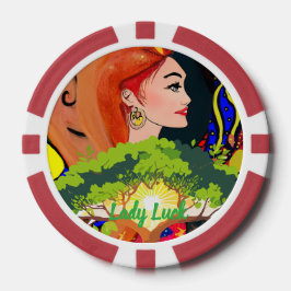 Anpassad Lady Luck 2 Par Spelkväll  Poker Marker