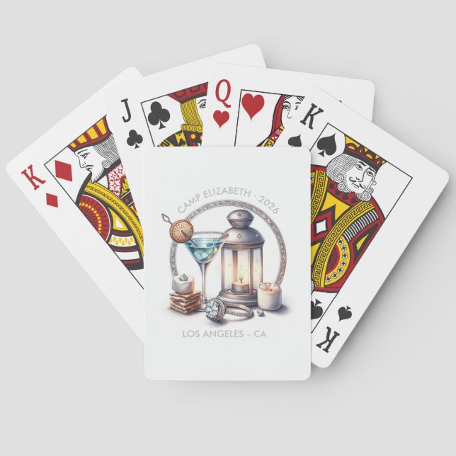 Anpassad lägerbrud möhippa helg casinokort (Baksidan)